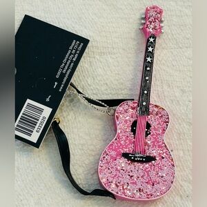 Pink Guitar Christmas Shoppe Ornament
